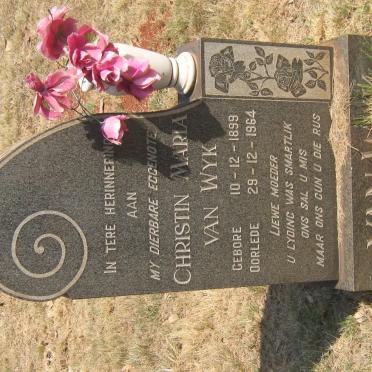 WYK Christin Maria, van 1899-1964