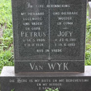WYK Petrus, van 1909-1974 &amp; Joey 1911-1989