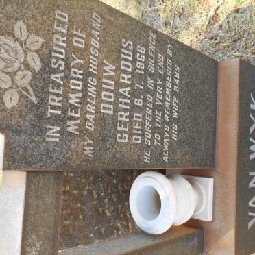 WYK Douw Gerhardus, van -1966