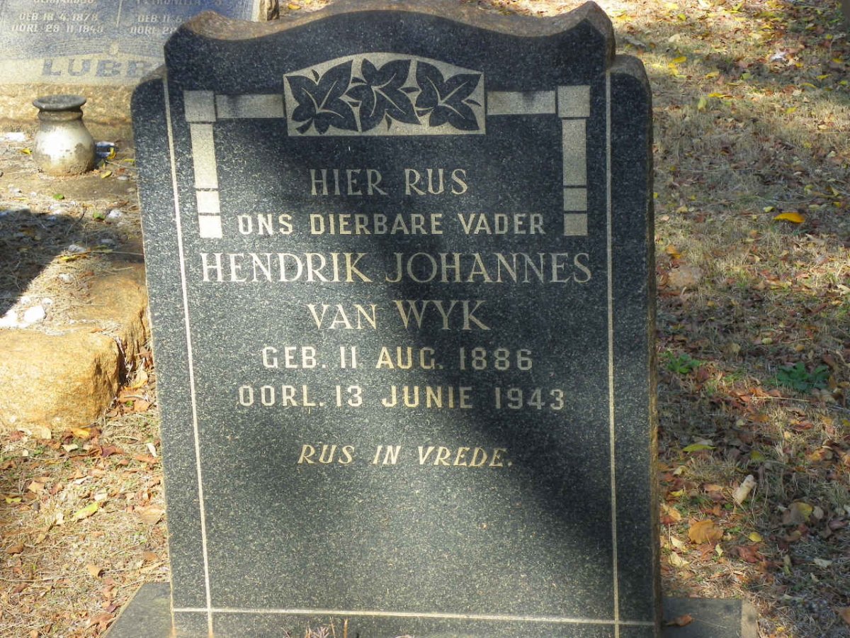 WYK Hendrik Johannes, van 1886-1943