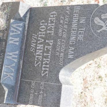 WYK Gert Petrus Johannes, van 1932-1969