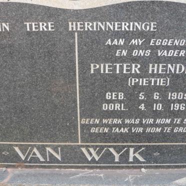 WYK Pieter Hendrik, van 1905-1968