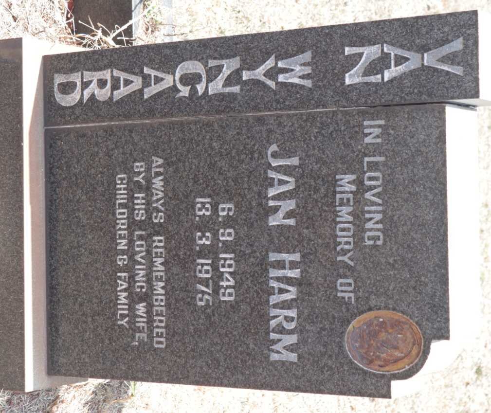 WYNGAARD Jan Harm, van 1949-1975