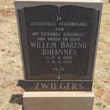 ZWIEGERS Willem Barend Johannes 1900-1973