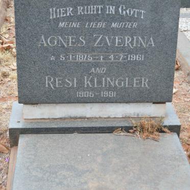 ZVERINA Agnes 1875-1961 :: KLINGLER Resi 1905-1991