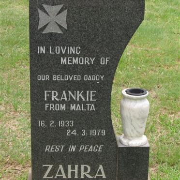 ZAHRA Frankie 1933-1979