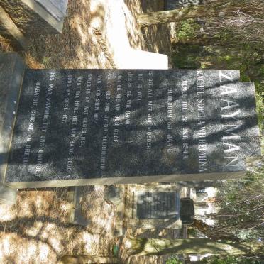 ZAAYMAN Rachel Sophia Wilhelmina -1944