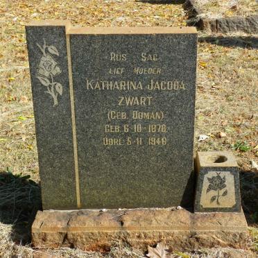 ZWART Katharina Jacoba nee DOMAN 1878-1946