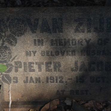 ZIJL Pieter Jacobus, van 1912-1955