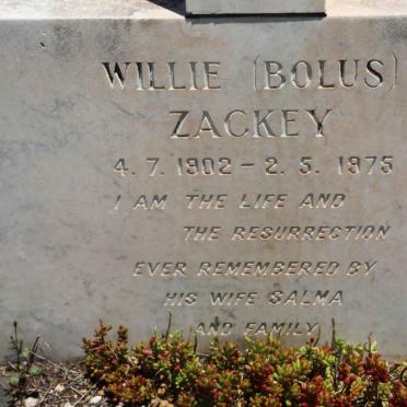 ZACKEY Willie 1902-1975