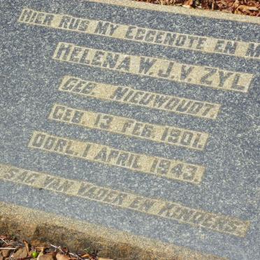 ZYL Helena W.J., v. nee NIEUWOUDT 1901-1943