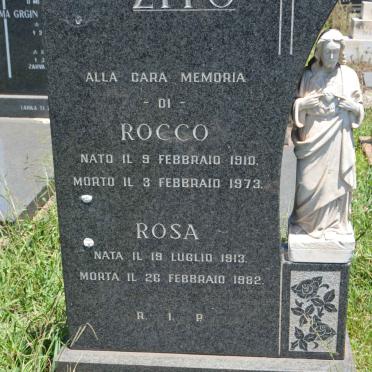 ZITO Rocco 1910-1973 &amp; Rosa 1913-1982