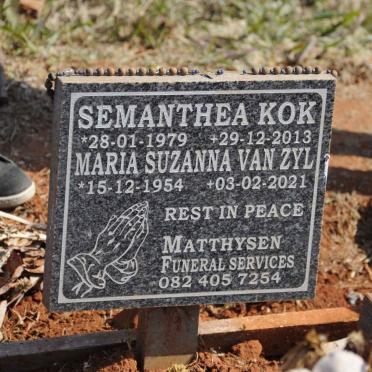 ZYL Maria Suzanna, van 1954-2021 :: KOK Semanthea 1979-2013