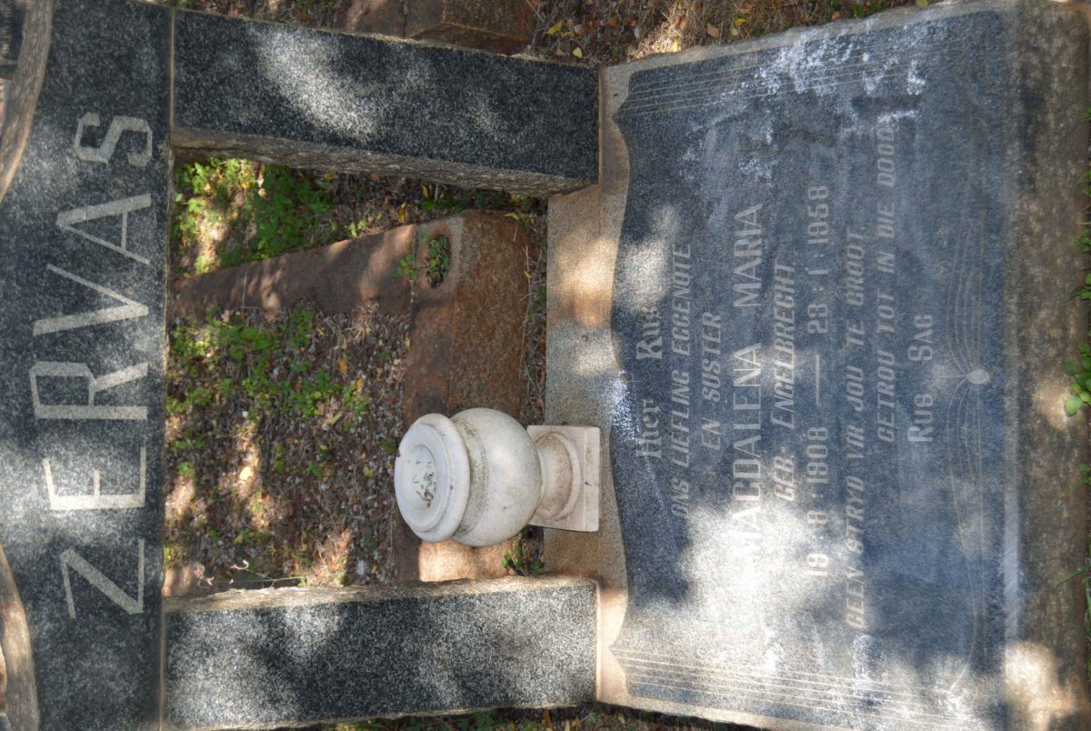 ZERVAS Magdalena Maria nee ENGELBRECHT 1908-1958