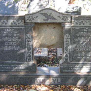ZYL Willem, van 1908-1951 &amp; Maria Elizabeth Magdalena FOURIE 1910-1948