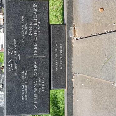 ZYL Daniel Christoffel Benjamin, van 1914- &amp; Wilhelmina Jacoba 1914-1976