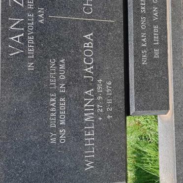 ZYL Daniel Christoffel Benjamin, van 1914- &amp; Wilhelmina Jacoba 1914-1976