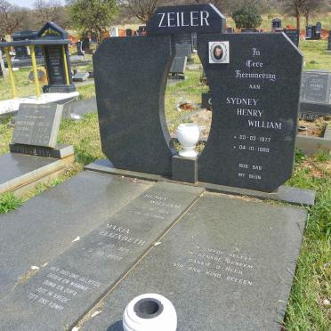 ZEILER Henry William 1924-1984 &amp; Maria Elizabeth 1929-2008 :: ZEILER Sydney Henry William 1977-1989