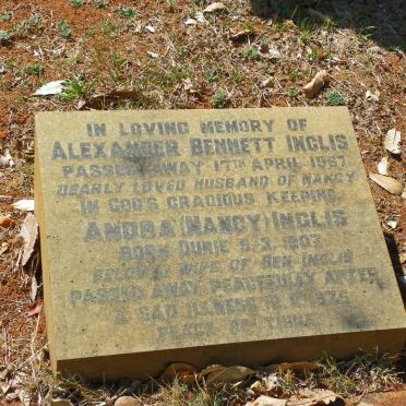 INGLIS Alexander Bennett -1967 &amp; Andora DURIE 1907-1975