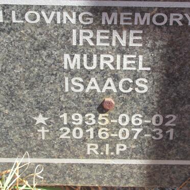 ISAACS Irene Muriel 1935-2016