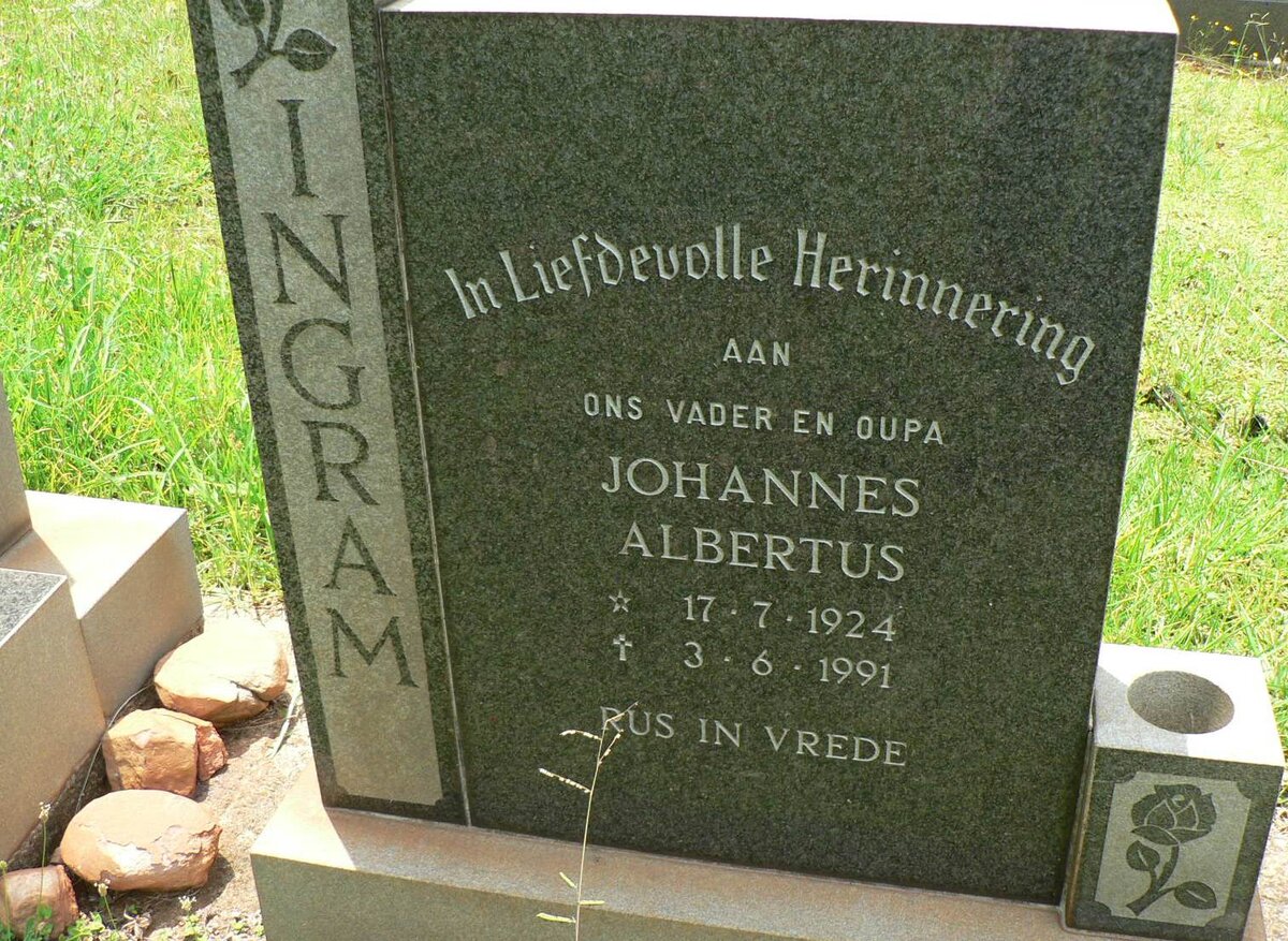 INGRAM Johannes Albertus 1924-1991
