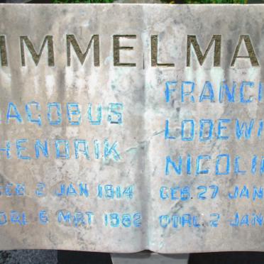 IMMELMAN Jacobus Hendrik 1914-1982 &amp; Francina Lodewika Nicolina 1928-1997