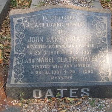 OATES John Bartle 1900-1967 &amp; Mabel Gladys 1901-1969