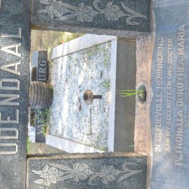 ODENDAAL Petronella Dorothea Maria nee VAN RENSBURG 1932-1953