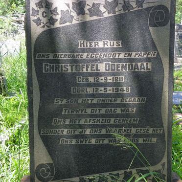 ODENDAAL Christoffel 1911-1948
