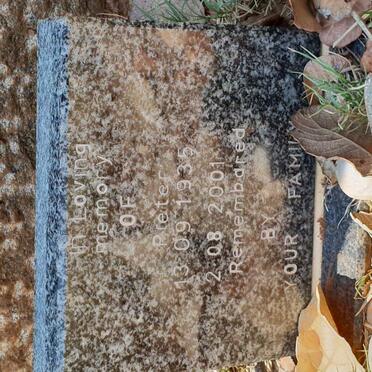 OELOFSE Casper J. 1906-1981 &amp; Martha M.M. 1907-1970 :: OELOFSE Pieter 1935-2001