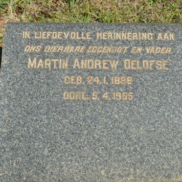 OELOFSE Martin Andrew 1898-1965