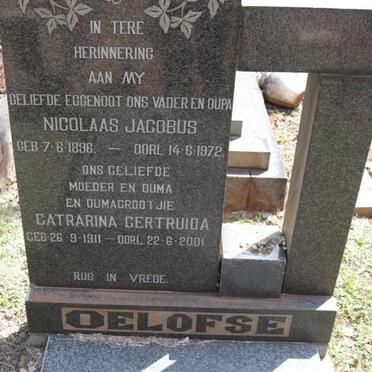 OELOFSE Nicolaas Jacobus 1896-1972 &amp; Catrarina Gertruida 1911-2001
