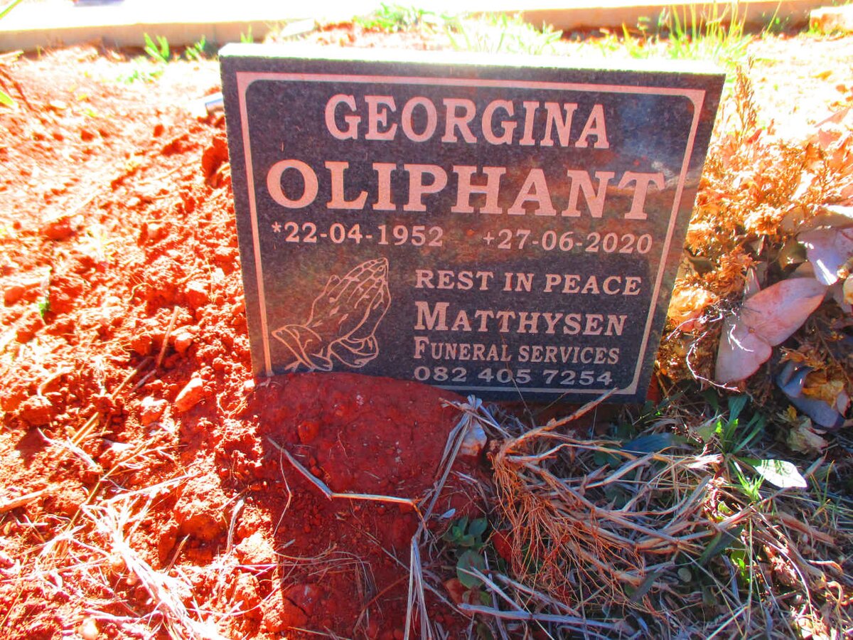 OLIPHANT Georgina 1952-2020
