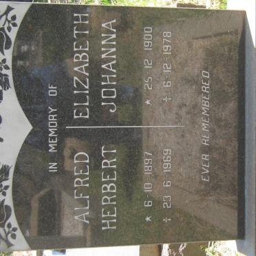 OLIVER Alfred Herbert 1897-1969 &amp; Elizabeth Johanna 1900-1978