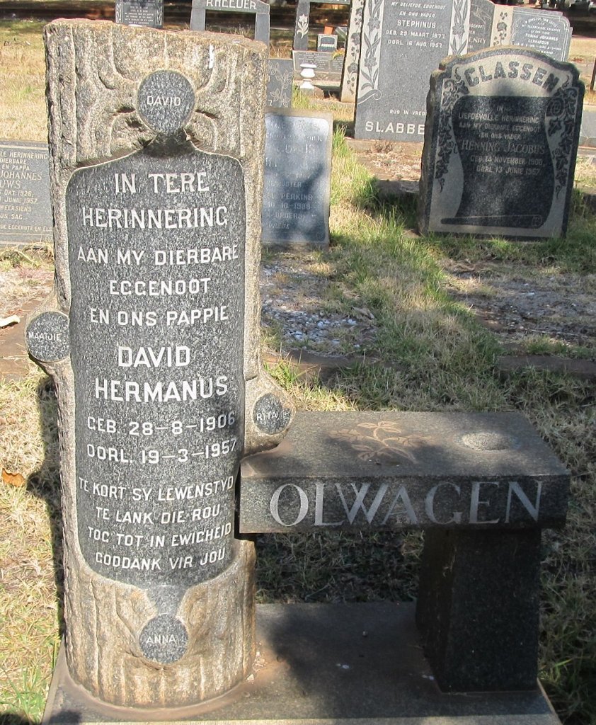 OLWAGEN David Hermanus 1906-1957