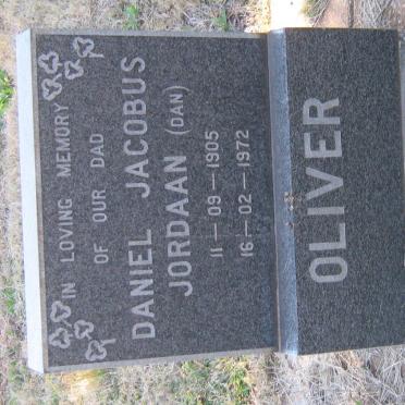 OLIVER Daniel Jacobus Jordaan 1905-1972