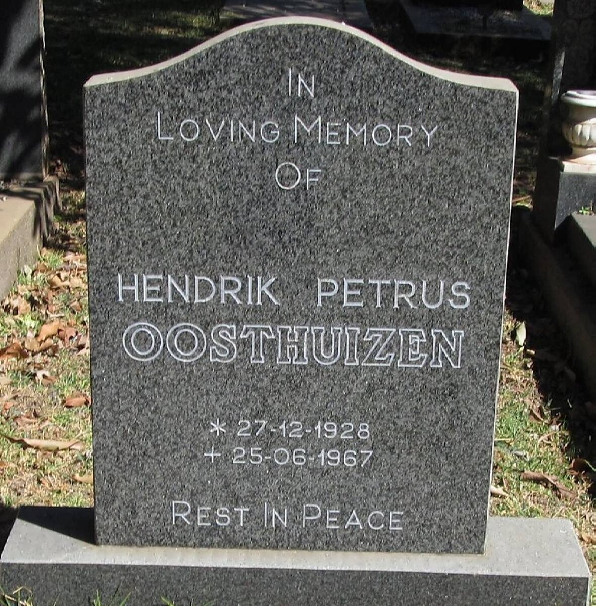 OOSTHUIZEN Hendrik Petrus 1928-1967