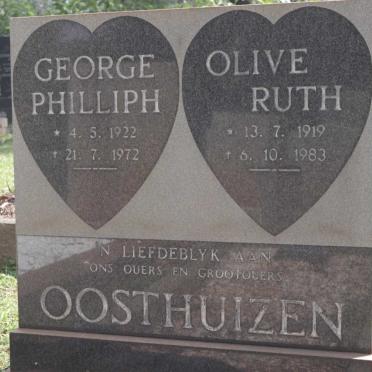 OOSTHUIZEN George Philliph 1922-1972 &amp; Olive Ruth 1919-1983
