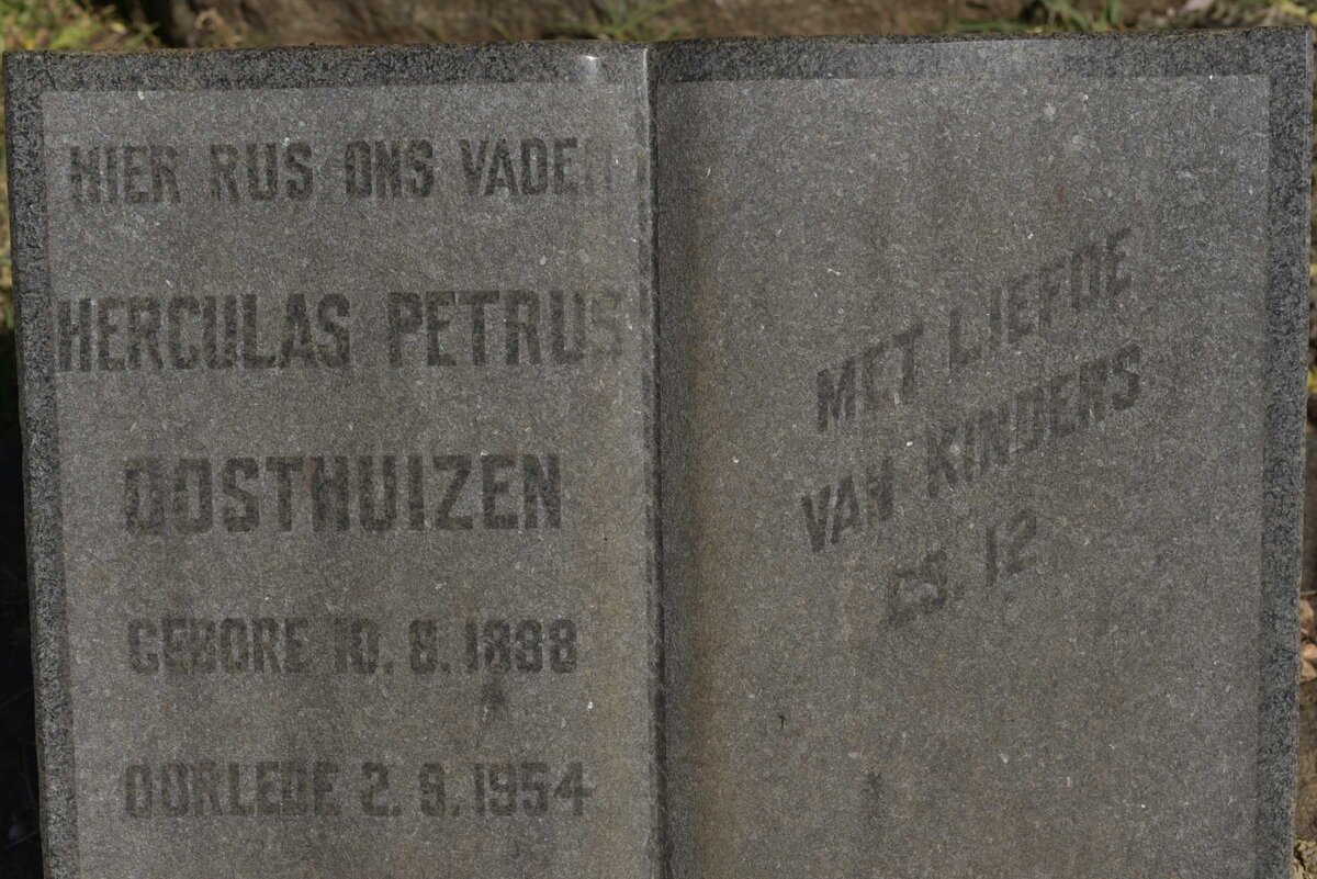 OOSTHUIZEN Herculas Petrus 1888-1954