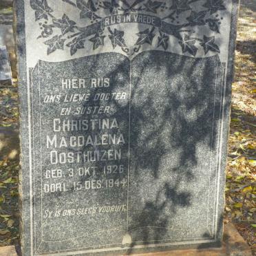 OOSTHUIZEN Christina Magdalena 1926-1944