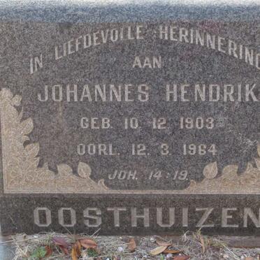 OOSTHUIZEN Johannes Hendrik 1903-1964