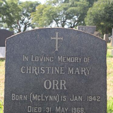 ORR Christine Mary nee MCLYNN 1942-1968