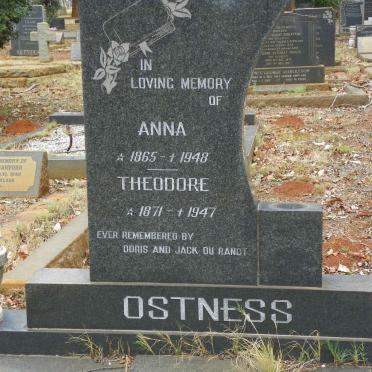 OSTNESS Theodore 1871-1947 &amp; Anna 1865-1948