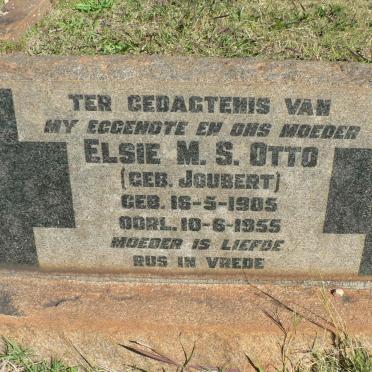 OTTO Elsie M.S. nee JOUBERT 1905-1955