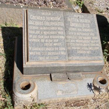 OBERHOLSTER Coenraad Hendrik Jacobus 1895-1956 &amp; Aletta Maria VAN RENSBURG 188?-1966