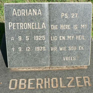 OBERHOLZER Adriana Petronella 1925-1978
