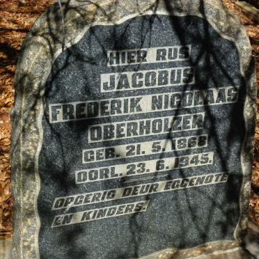 OBERHOLZER Jacobus Frederik Nicolaas 1868-1945