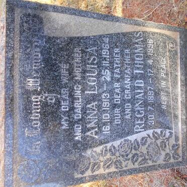 O'CONNOR Reginald Thomas 1897-1996 &amp; Anna Louisa 1913-1964