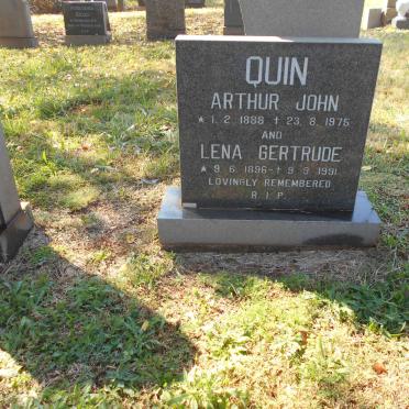 QUIN Arthur John 1888-1975 &amp; Lena Gertrude 1896-1991