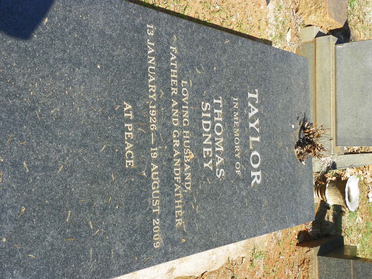 TAYLOR Thomas Sidney 1926-2009